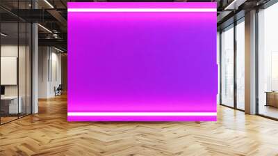 Dark wood wall background with purple neon light, rectangle shape, vertical banner line frame, glowing copy space, copy space, wall, neon light Wall mural