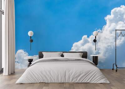 Beautiful blue sky and clouds background  and copy space Wall mural