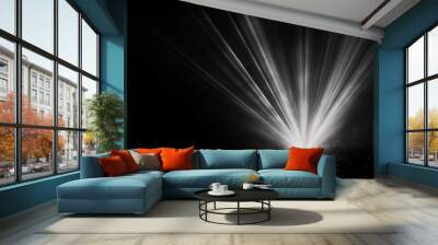 god rays on a black background, easy overlay graphic,
light burst on smoke environment Wall mural