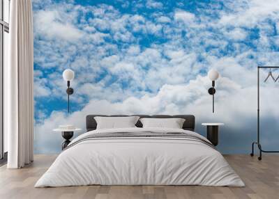 blue sky with white clouds Wall mural