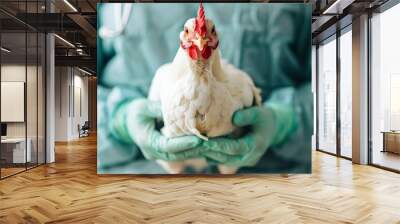 Health alert for avian flu with medical professionals, public health Wall mural