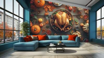 Idea concept . Thanksgiving Wall mural