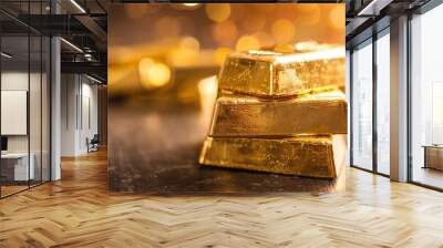 Explore the concept of gold as an inflation hedge and its role in preserving purchasing power over the long term Wall mural