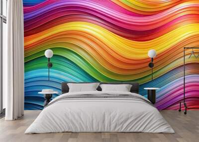 abstract colorful background with flowing waves Wall mural