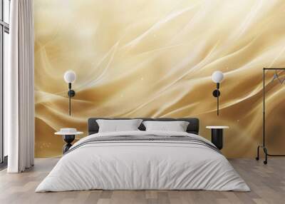 Abstract beige background with soft light and blurred stripes of golden color, creating an elegant and luxurious atmosphere Wall mural