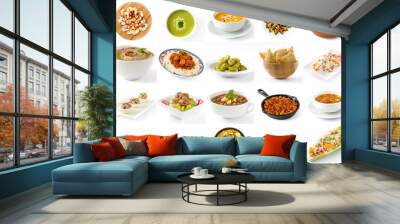 Food around the world collage isolated on white background

 Wall mural