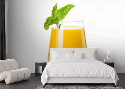 Mango Lassi dessert. Traditional Indian drink isolated on white background. Wall mural