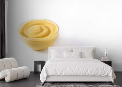 Pastry cream in a bowl isolated on white background. Copy space	 Wall mural