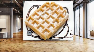 Waffle with chocolate Wall mural