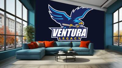 Baseball club, basball sport logo, ventura legacy sport Wall mural