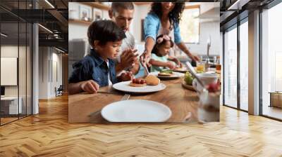 Pancakes make breakfast my favorite meal of the day Wall mural