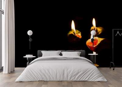  Light of candle. Wall mural