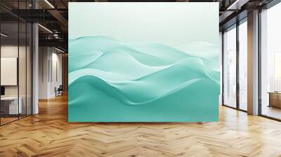 A calming seafoam green background with a gentle gradient, evoking tranquility and freshness. Wall mural