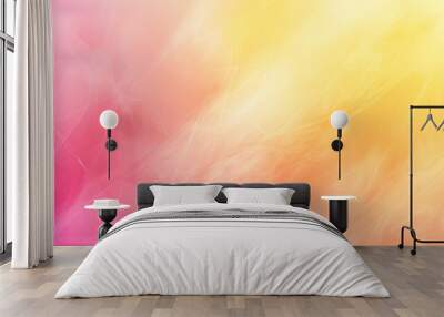 Abstract gradient background transitioning from warm yellow to soft pink, ideal for a sunny and cheerful design. Wall mural