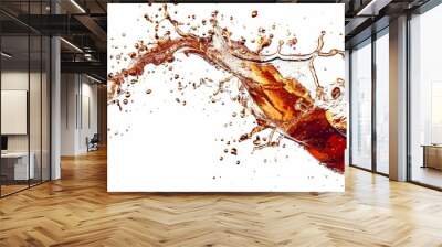 coke splash isolated on white background Wall mural