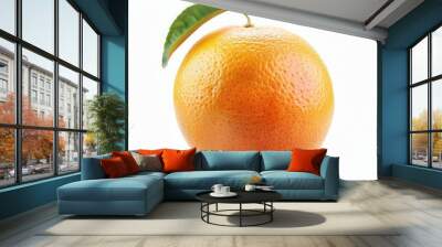 Fresh orange fruit isolated on white background Wall mural