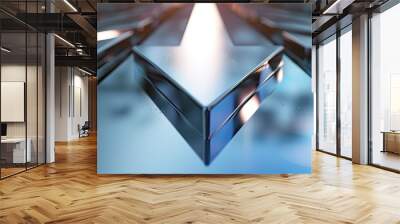 rendered image of a metallic arrow pointing upwards, conveying strength and upward momentum Wall mural