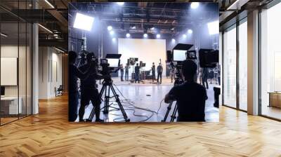 Video or film production studio used in shooting videography or photography and photo sets. Wall mural