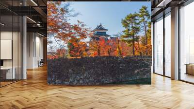 Matsumoto Castle is one of Japan's premier  historic  castle. It is located in the city of Mastumoto ,Nagano prefecture. Castle is surrounded by moat. Wall mural