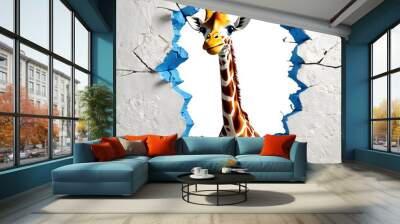 giraffe in the zoo Wall mural