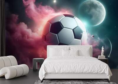 soccer ball in the grass Wall mural