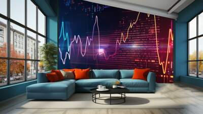 A beautiful data visualization of the stock market Wall mural