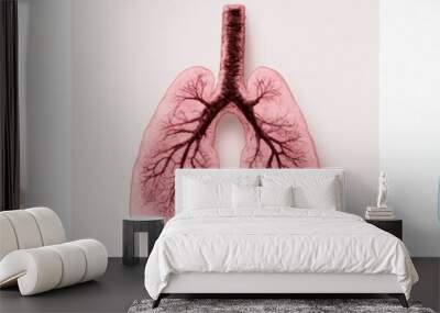 This image showcases three variations of lungs, highlighting human anatomy with vibrant colors for educational use. Wall mural