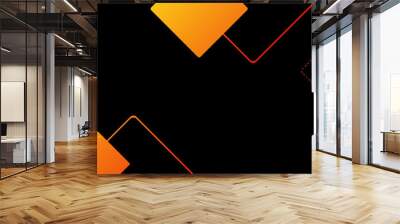 dynamic black and orange background gradient, abstract creative scratch digital background, modern landing page concept vector, with line and square shape. Wall mural