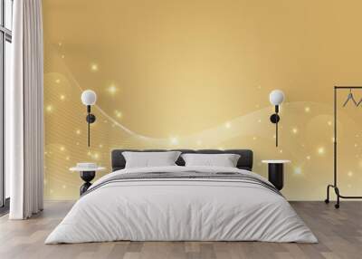 luxury gold bokeh background with realistic shine glare Wall mural