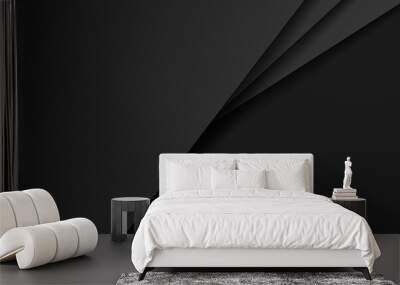 minimal black background, simple and clean dark wallpaper, dark futuristic deep background. Wall mural