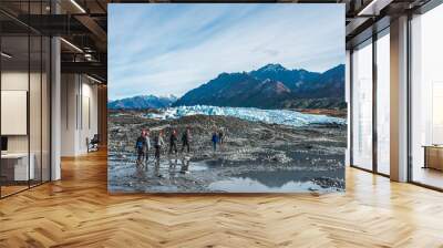 Matanuska Glacier hike day tour in Alaska. Wall mural