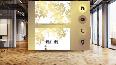 golden business card template Wall mural