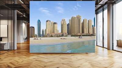 Marina Beach - Panorama (Dubai) Wall mural