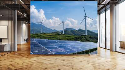 Evaluate the potential of investing in renewable energy Wall mural