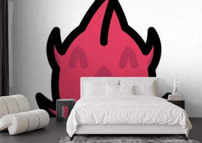 Dragonfruit LineColor illustration Wall mural