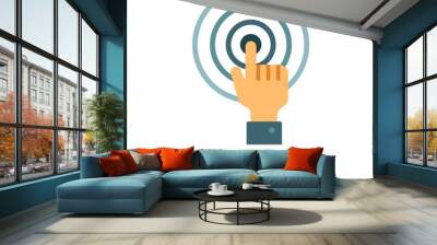 Interactive Flat Icon Wall mural