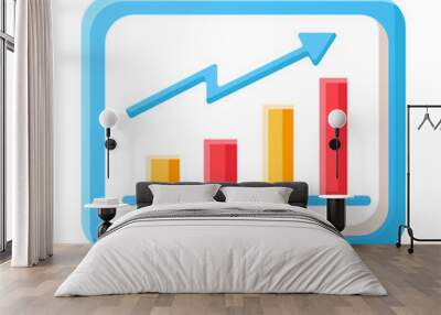 Marketing graph flat illustration Wall mural