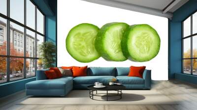 cucumber isolated on white background Wall mural