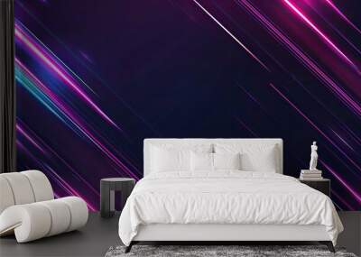 Dark mode template with neon lines, great for night-themed presentations. Wall mural