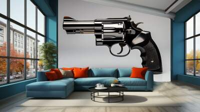 Pistol - gun for self-defense and law enforcement.isolated white background Wall mural