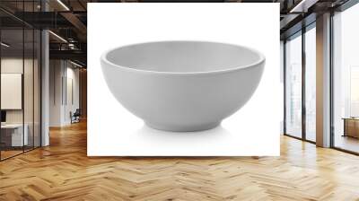 white bowl isolated on white background Wall mural