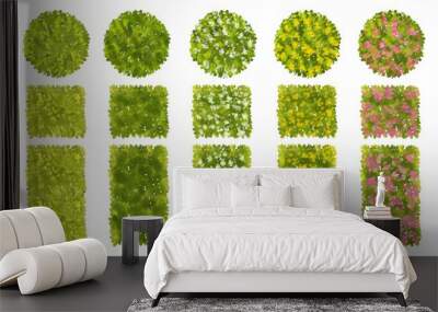 green grass on white background Wall mural