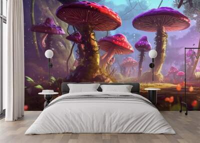 the land of mushrooms - 3 Wall mural