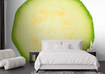 Cross section of zucchini, cut out Wall mural