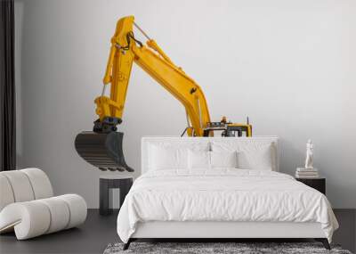 Excavator loader model  isolated on white background Wall mural