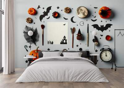 illustration background halloween elements magic mystery Wall mural