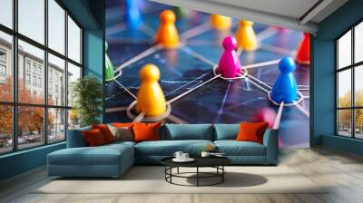 business network Wall mural