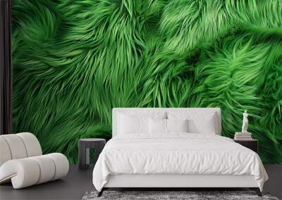 green fur topview Wall mural