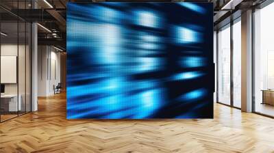 blue abstract illustration with motion blur Wall mural