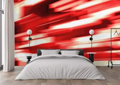 red abstract background with motion blur Wall mural